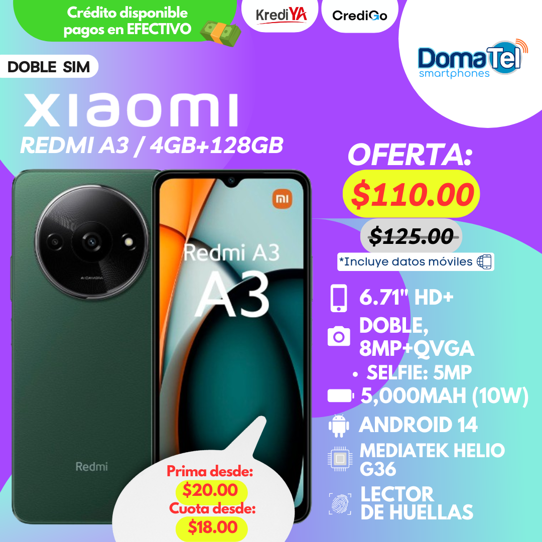 Xiaomi Redmi A3 / 4GB RAM + 128GB ROM