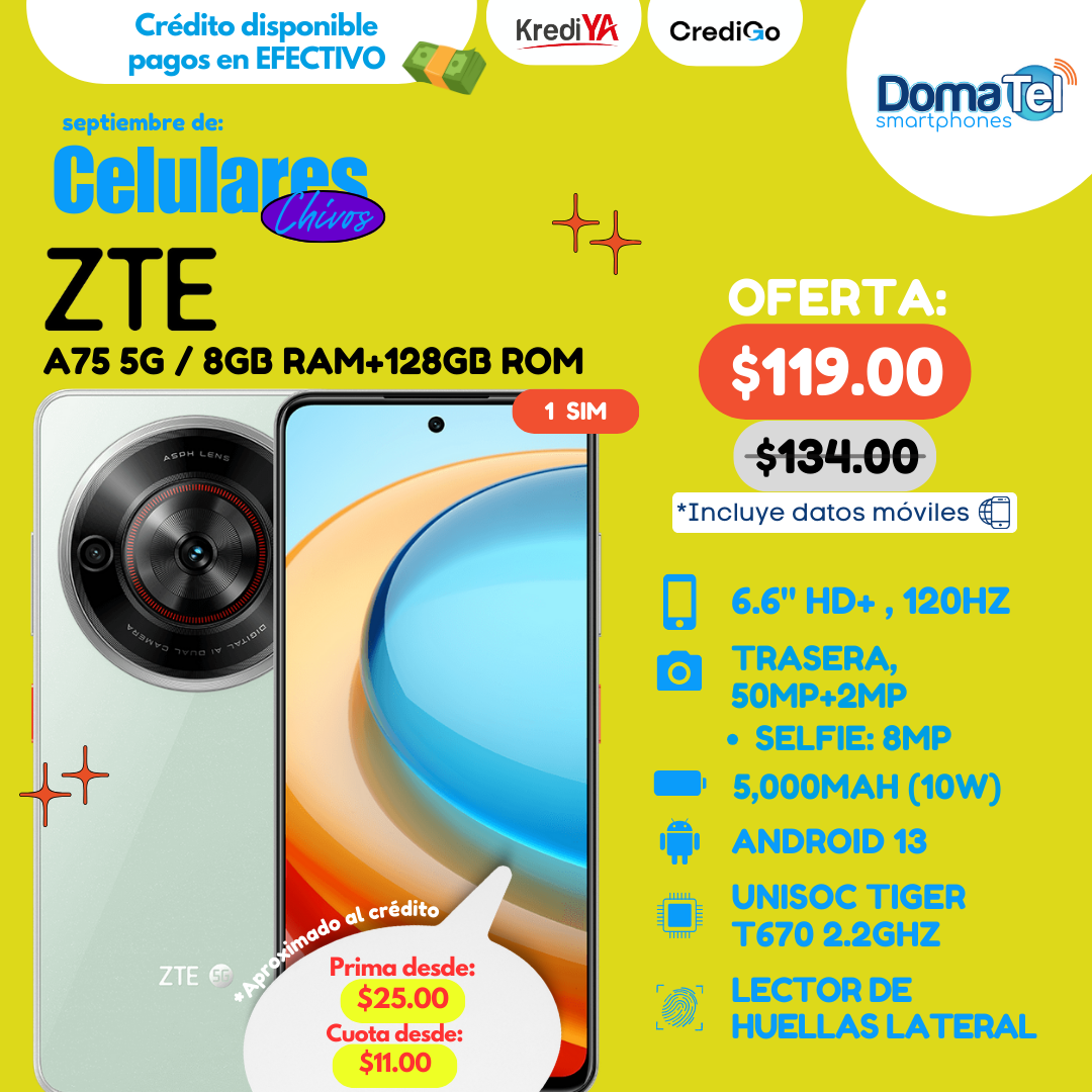 ZTE A75 / 8+128GB / 1 SIM