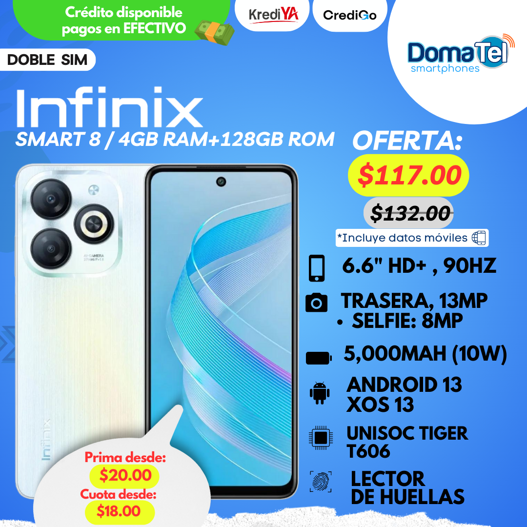 Infinix Smart 8 / 4GB RAM + 128GB ROM