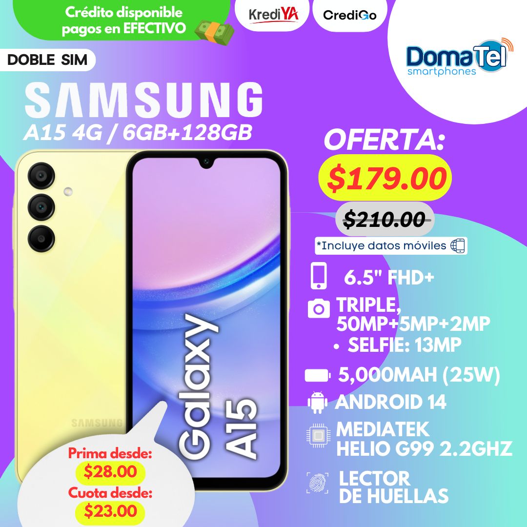Samsung A15 4G / 6GB RAM +128GB ROM