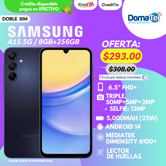 Samsung A15 5G / 8GB RAM + 256GB ROM